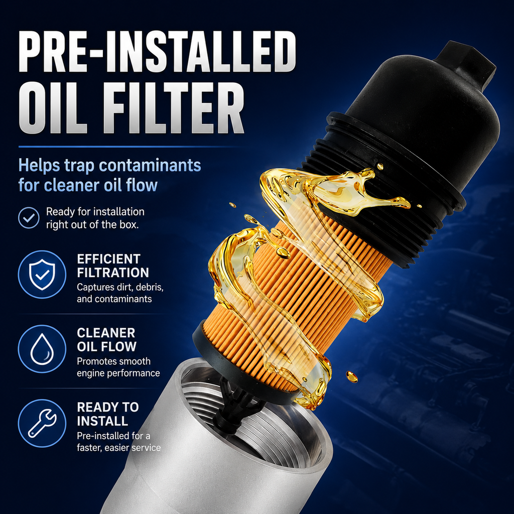 Aluminum Oil Cooler & Oil Filter Housing Assembly for 3.6L Pentastar V6