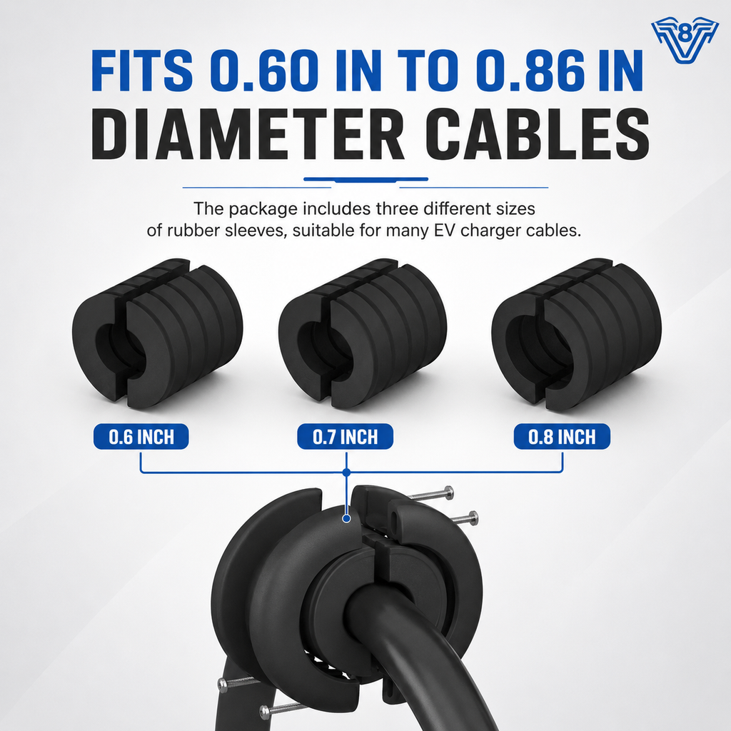 11.5 ft EV Charger Cable Retractor | Wall-Mounted Automatic Cord Organizer