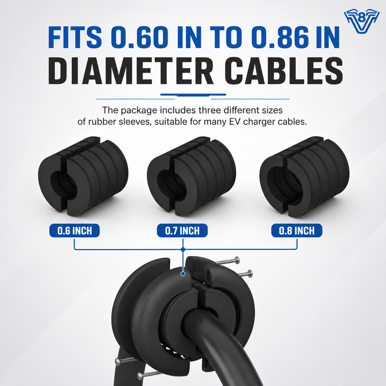 11.5 ft EV Charger Cable Retractor | Wall-Mounted Automatic Cord Organizer