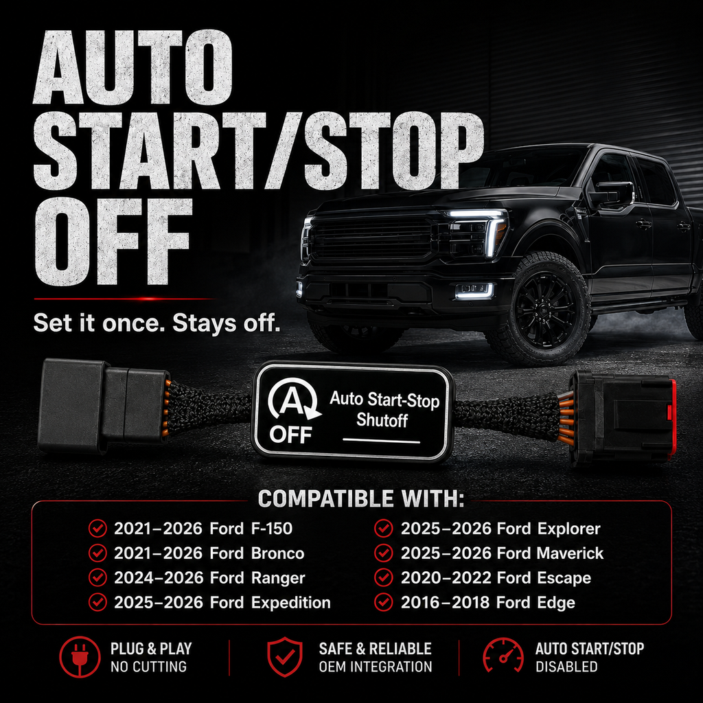 Ford Auto Start/Stop Eliminator for F-150, Bronco, Ranger, Expedition, Explorer, Escape & Maverick