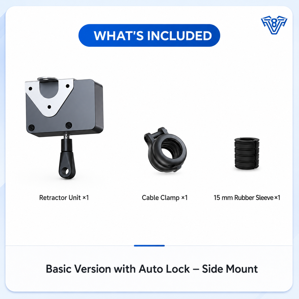 Auto-Lock EV Charger Cable Retractor